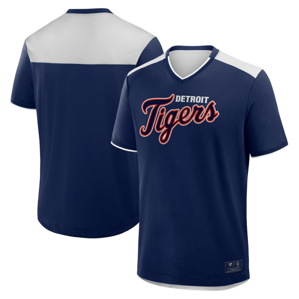 Detroit Tigers Fanatics Walk Off V-Neck T-Shirt - Navy T-shirts