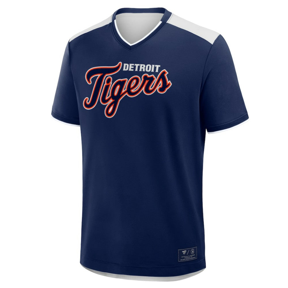 Detroit Tigers Fanatics Walk Off V-Neck T-Shirt - Navy T-shirts