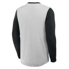 Baltimore Orioles Fanatics Clubhouse Long Sleeve Henley Shirt - Gray/Black
