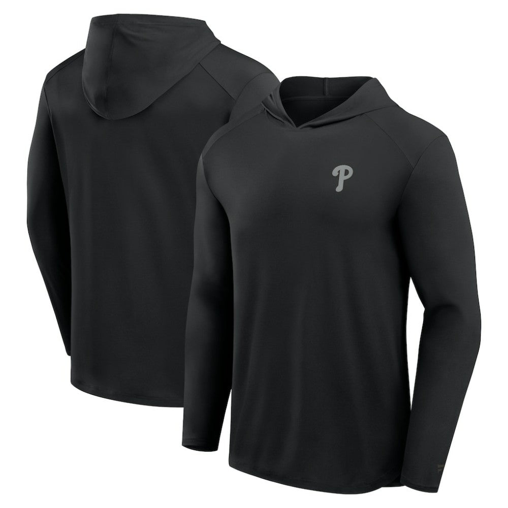 Philadelphia Phillies Fanatics Front Office Power Mono Long Sleeve Hoodie T-Shirt - Black Hoodies