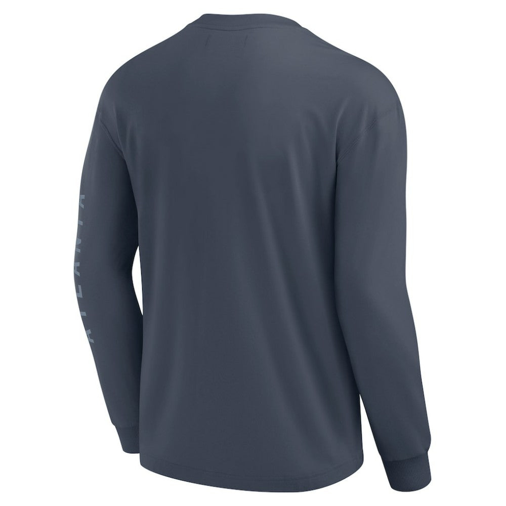 Atlanta Braves Fanatics Elements Future Ground Tonal Info Long Sleeve T-Shirt - Blue T-shirts