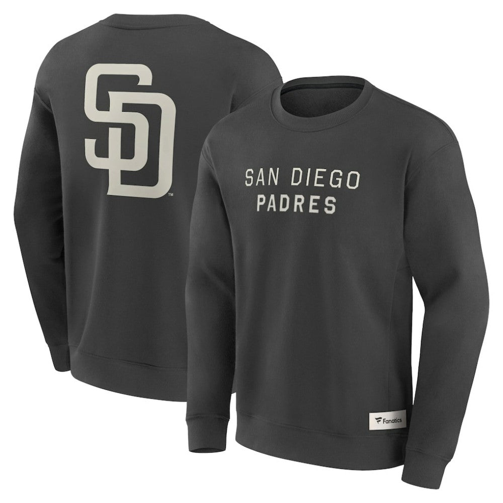 San Diego Padres Fanatics Elements Future Ground Lettering Pullover Sweatshirt - Charcoal Pullover