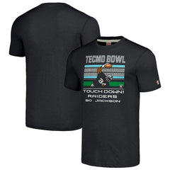 Bo Jackson Las Vegas Raiders Homage Unisex Tecmo Bowl Retired Player Graphic Tri-Blend T-Shirt Charcoal