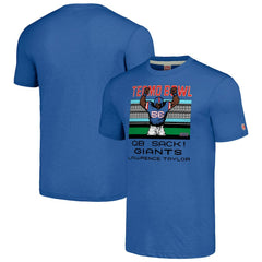 Lawrence Taylor New York Giants Homage Unisex Tecmo Bowl Retired Player Graphic Tri-Blend T-Shirt Royal