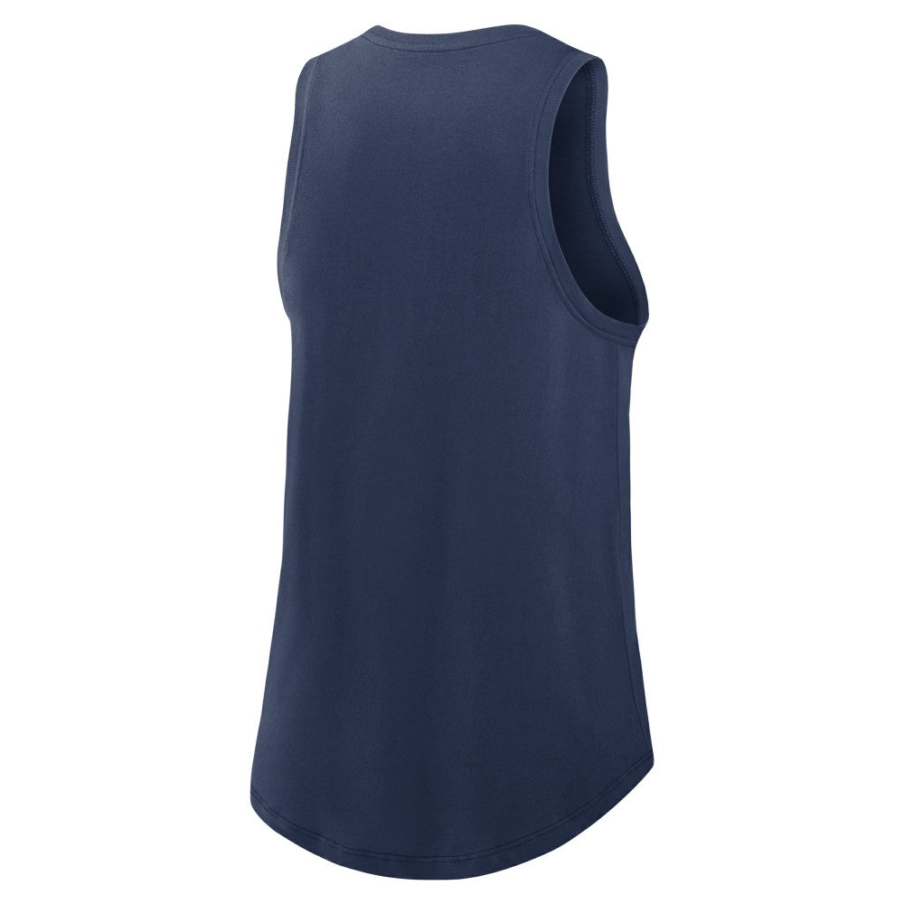 Cleveland Guardians Nike Women's Legacy Icon High Neck Dri-FIT Tank Top - Navy Tanks