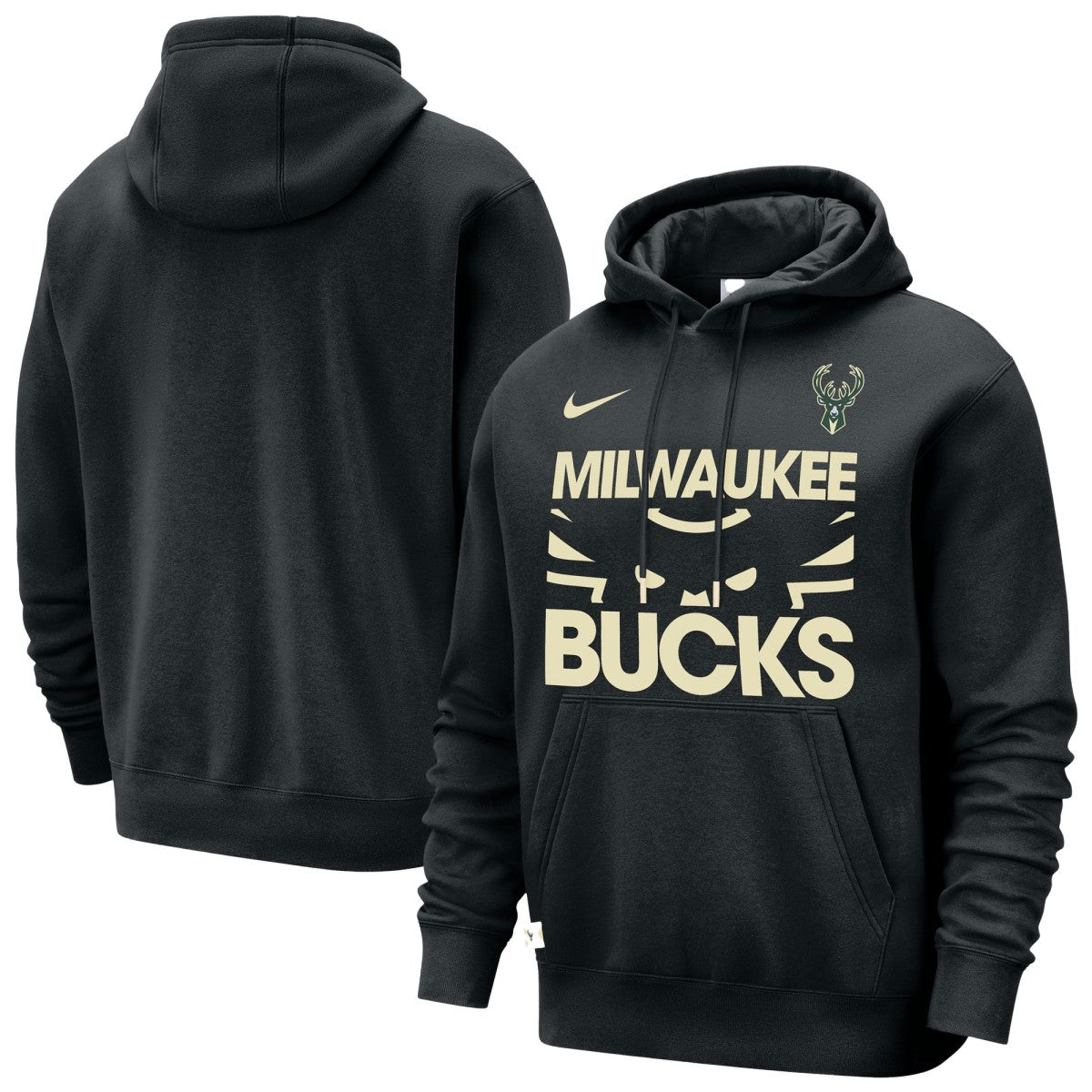 Milwaukee Bucks Courtside Club Pullover Hoodie Black