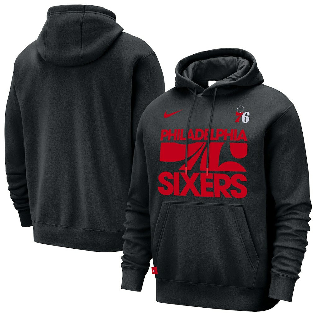 Philadelphia 76ers Courtside Club Pullover Hoodie Black