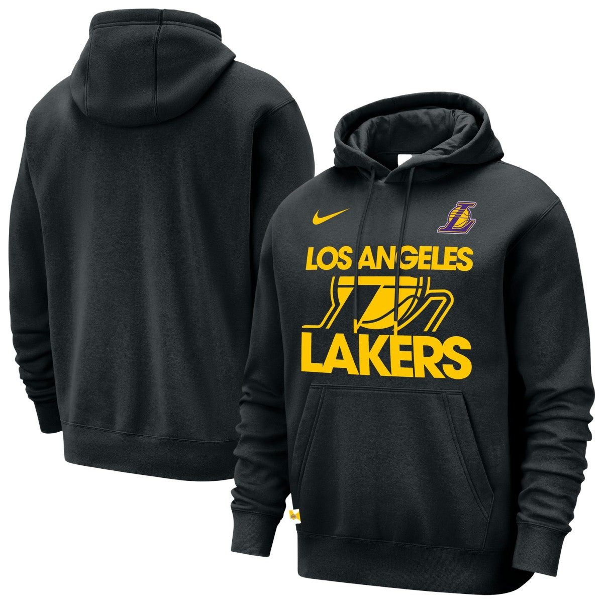 Los Angeles Lakers Courtside Club Pullover Hoodie Black