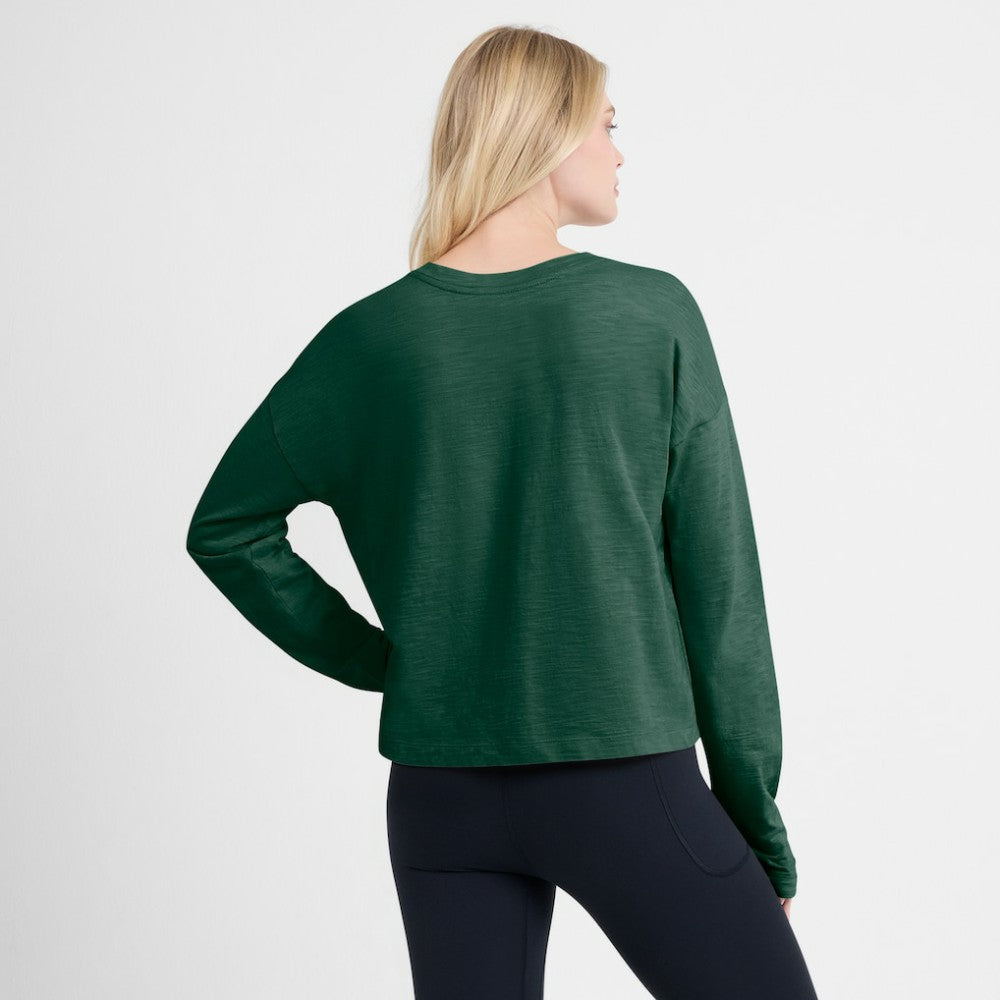 NHL Minnesota Wild Fanatics Women's Oversized All Out Effort Long Sleeve Henley T-Shirt - Green