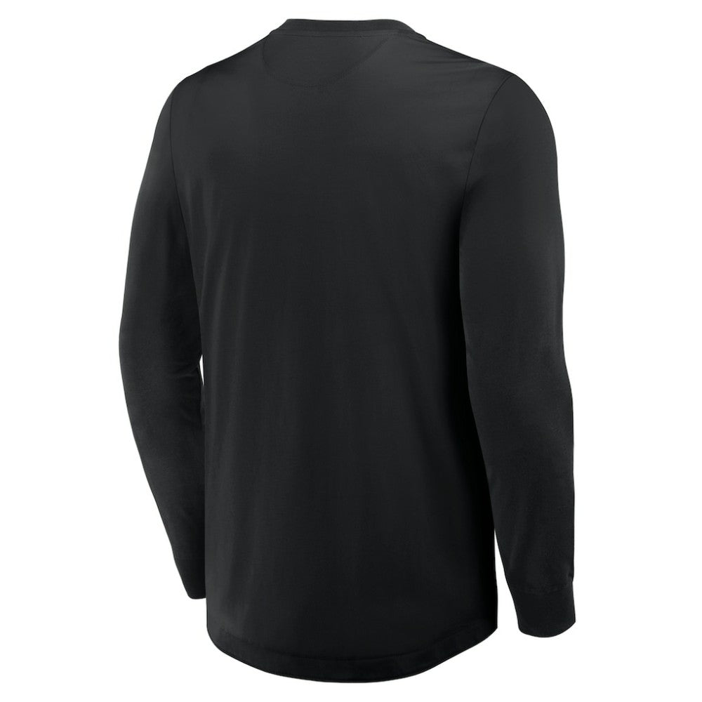 NHL Pittsburgh Penguins Fanatics Adrenaline Push Long Sleeve Henley Shirt - Black