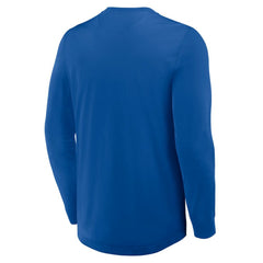 NHL New York Rangers Fanatics Adrenaline Push Long Sleeve Henley Shirt - Blue