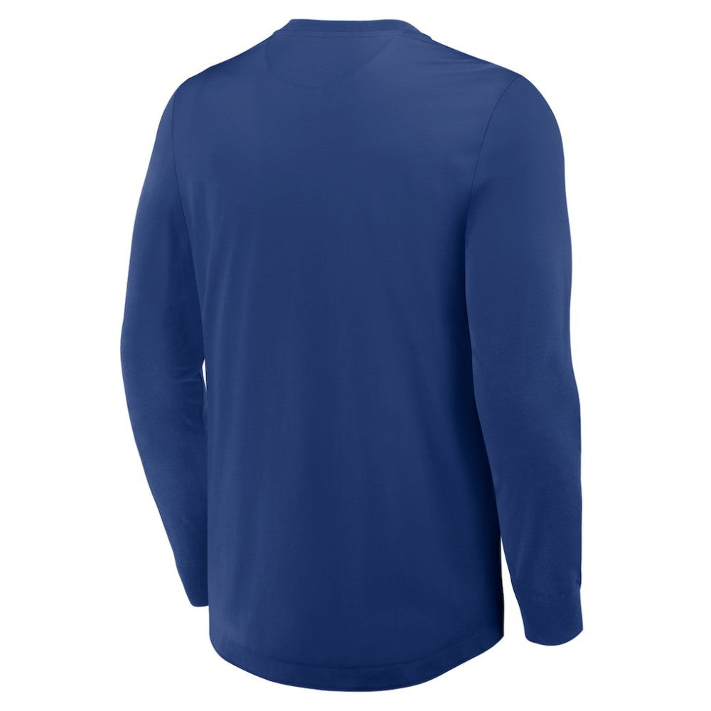 NHL Toronto Maple Leafs Fanatics Adrenaline Push Long Sleeve Henley Shirt - Blue