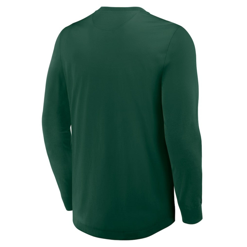NHL Minnesota Wild Fanatics Adrenaline Push Long Sleeve Henley Shirt - Green