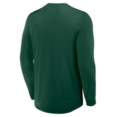 NHL Minnesota Wild Fanatics Adrenaline Push Long Sleeve Henley Shirt - Green