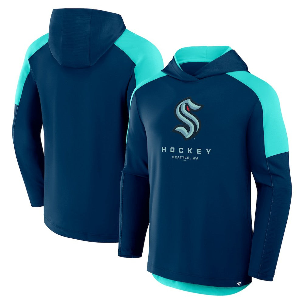 NHL Seattle Kraken Fanatics Meta Game Transitional Pullover Hoodie - Deep Sea Blue