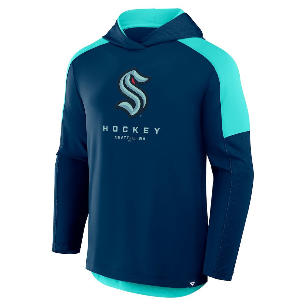 NHL Seattle Kraken Fanatics Meta Game Transitional Pullover Hoodie - Deep Sea Blue