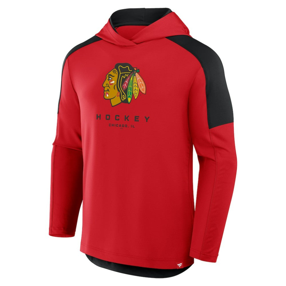 NHL Chicago Blackhawks Fanatics Meta Game Transitional Pullover Hoodie - Red