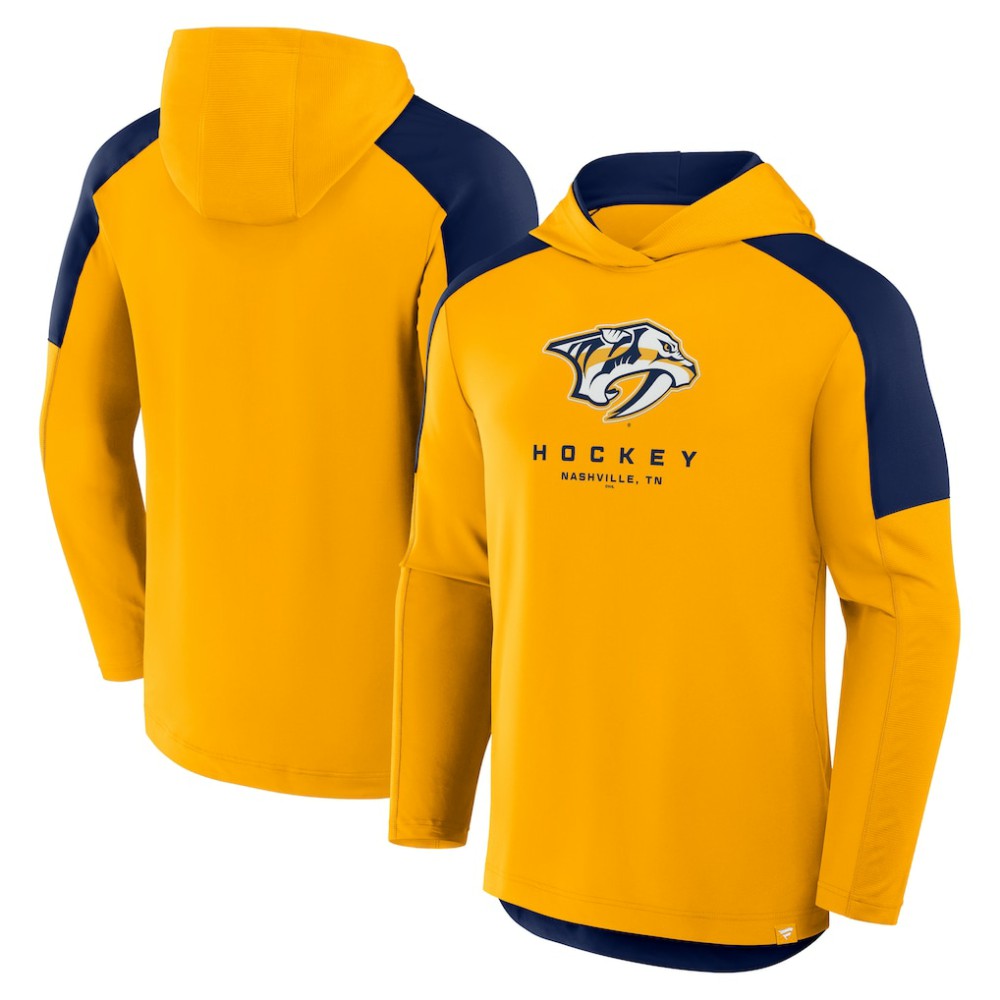 NHL Nashville Predators Fanatics Meta Game Transitional Pullover Hoodie - Gold