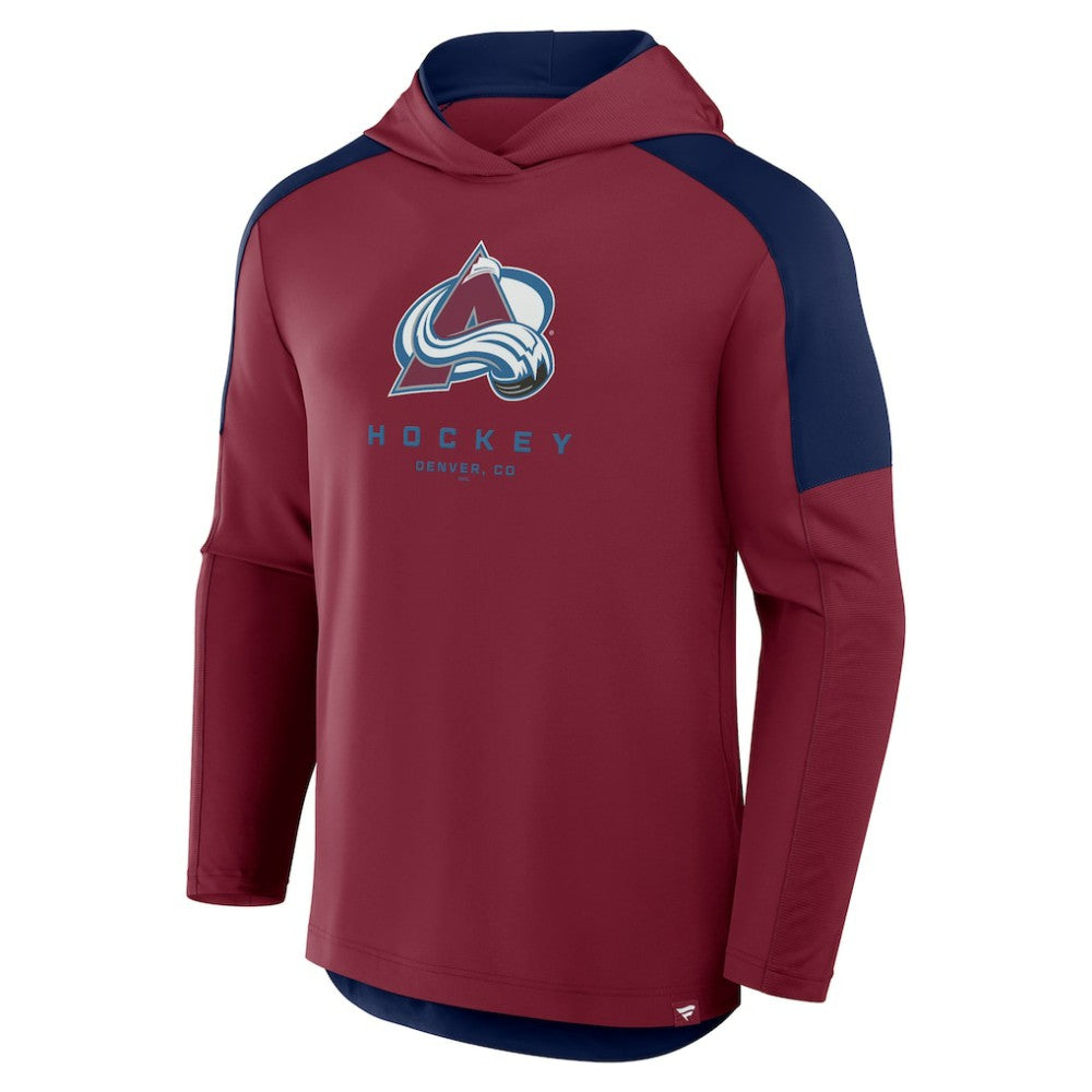 NHL Colorado Avalanche Fanatics Meta Game Transitional Pullover Hoodie - Burgundy
