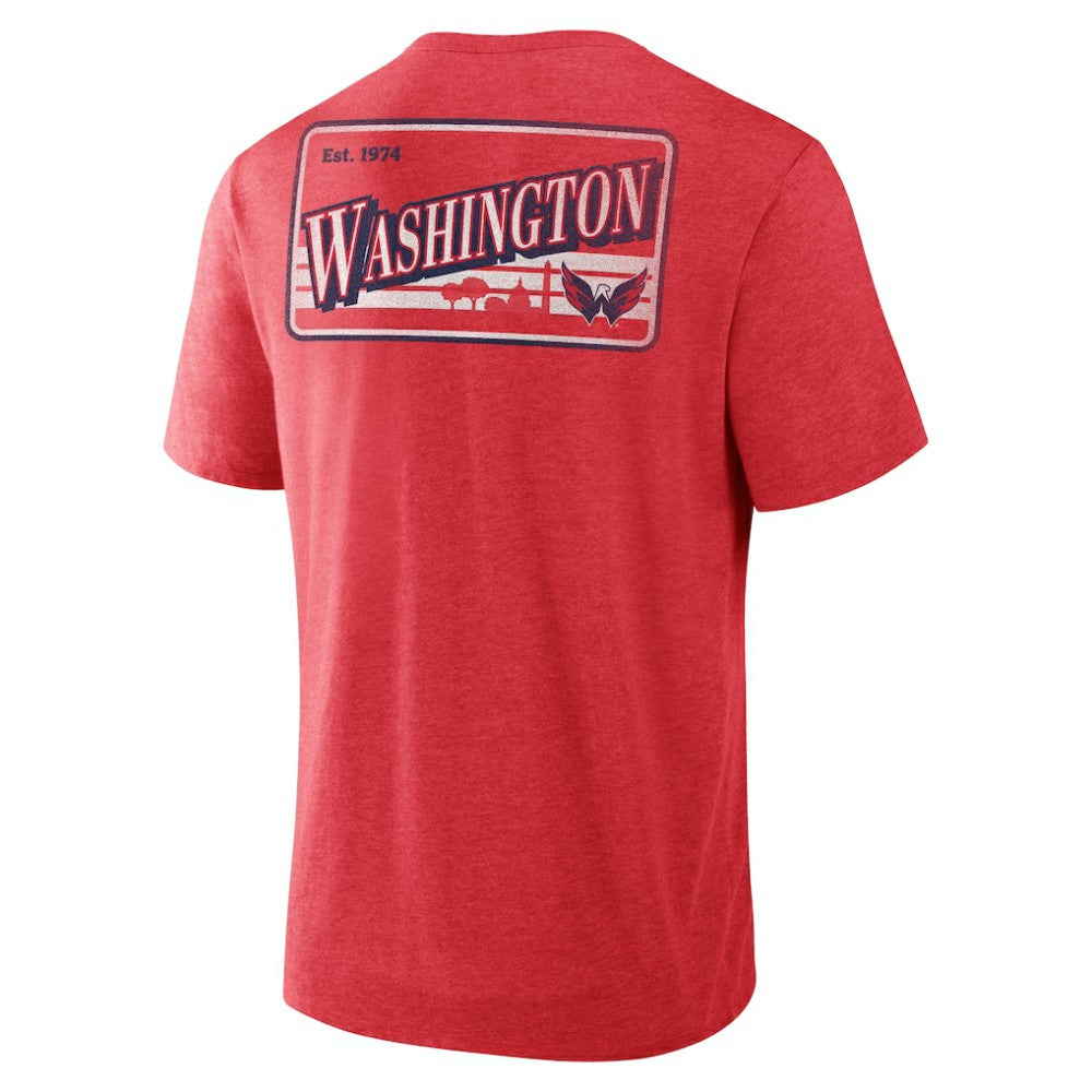 NHL Washington Capitals Fanatics Fan Lanes Tri-Blend T-Shirt - Heather Red