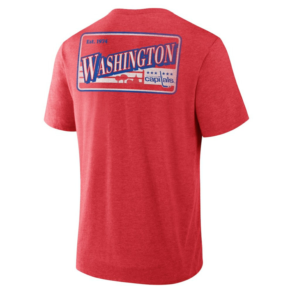 NHL Washington Capitals Fanatics Fan Lanes Tri-Blend T-Shirt - Heather Red