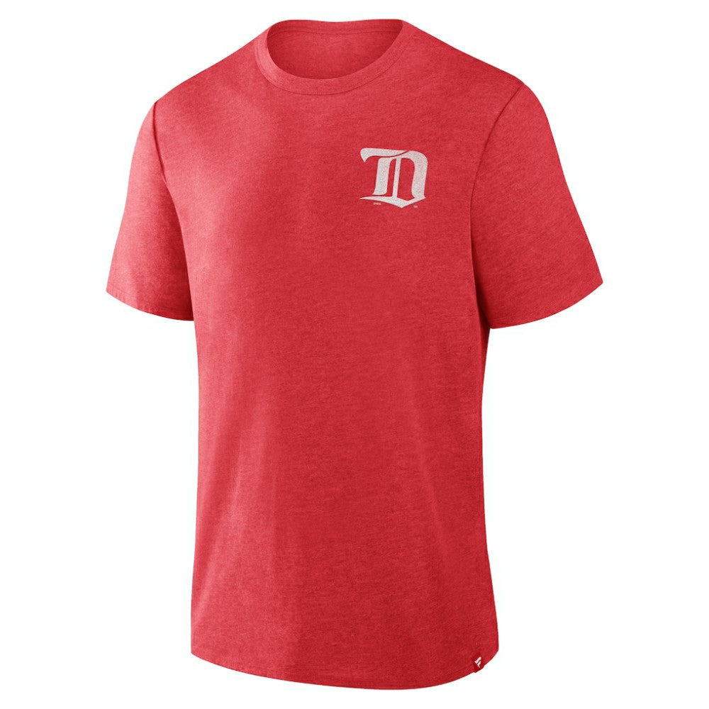 NHL Detroit Red Wings Fanatics Fan Lanes Tri-Blend T-Shirt - Heather Red