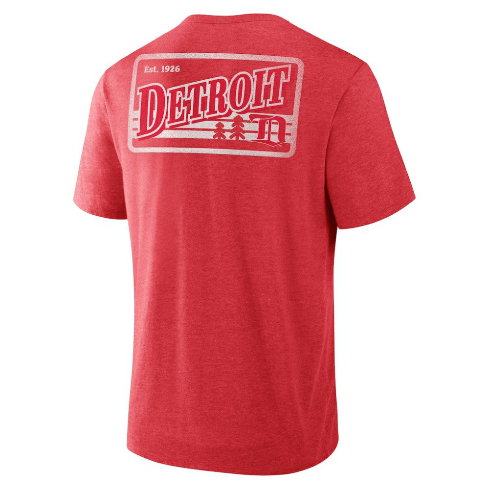 NHL Detroit Red Wings Fanatics Fan Lanes Tri-Blend T-Shirt - Heather Red