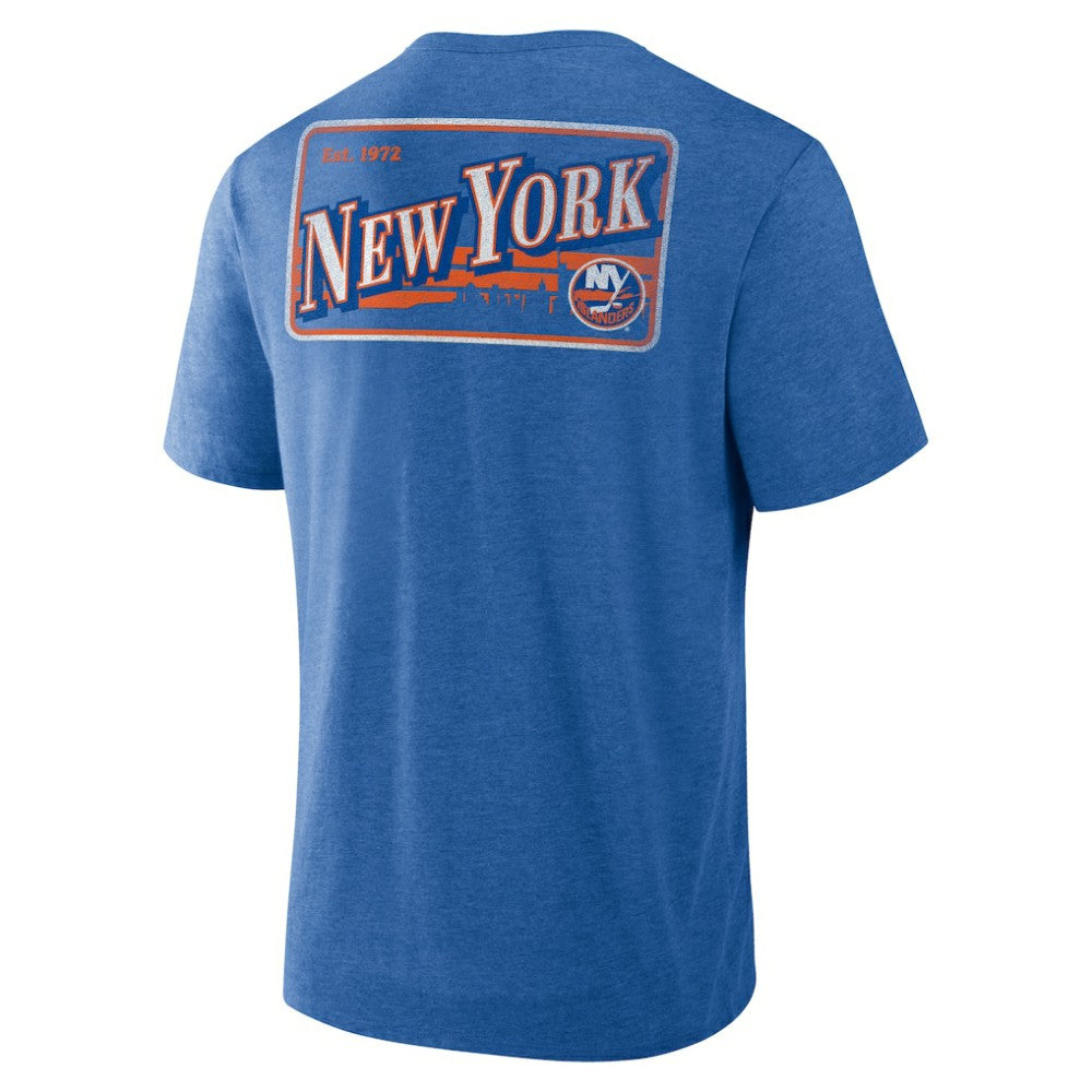 NHL New York Islanders Fanatics Fan Lanes Tri-Blend T-Shirt - Heather Royal