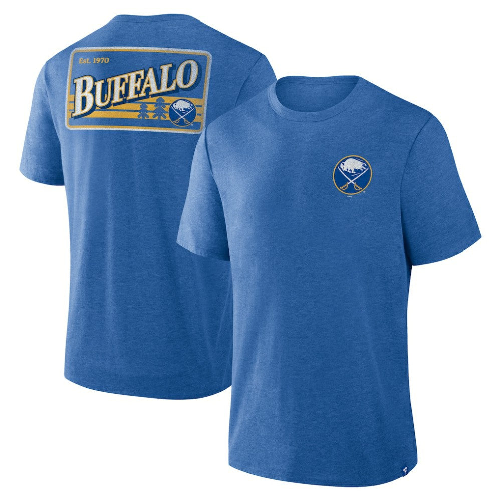 NHL Buffalo Sabres Fanatics Fan Lanes Tri-Blend T-Shirt - Heather Royal