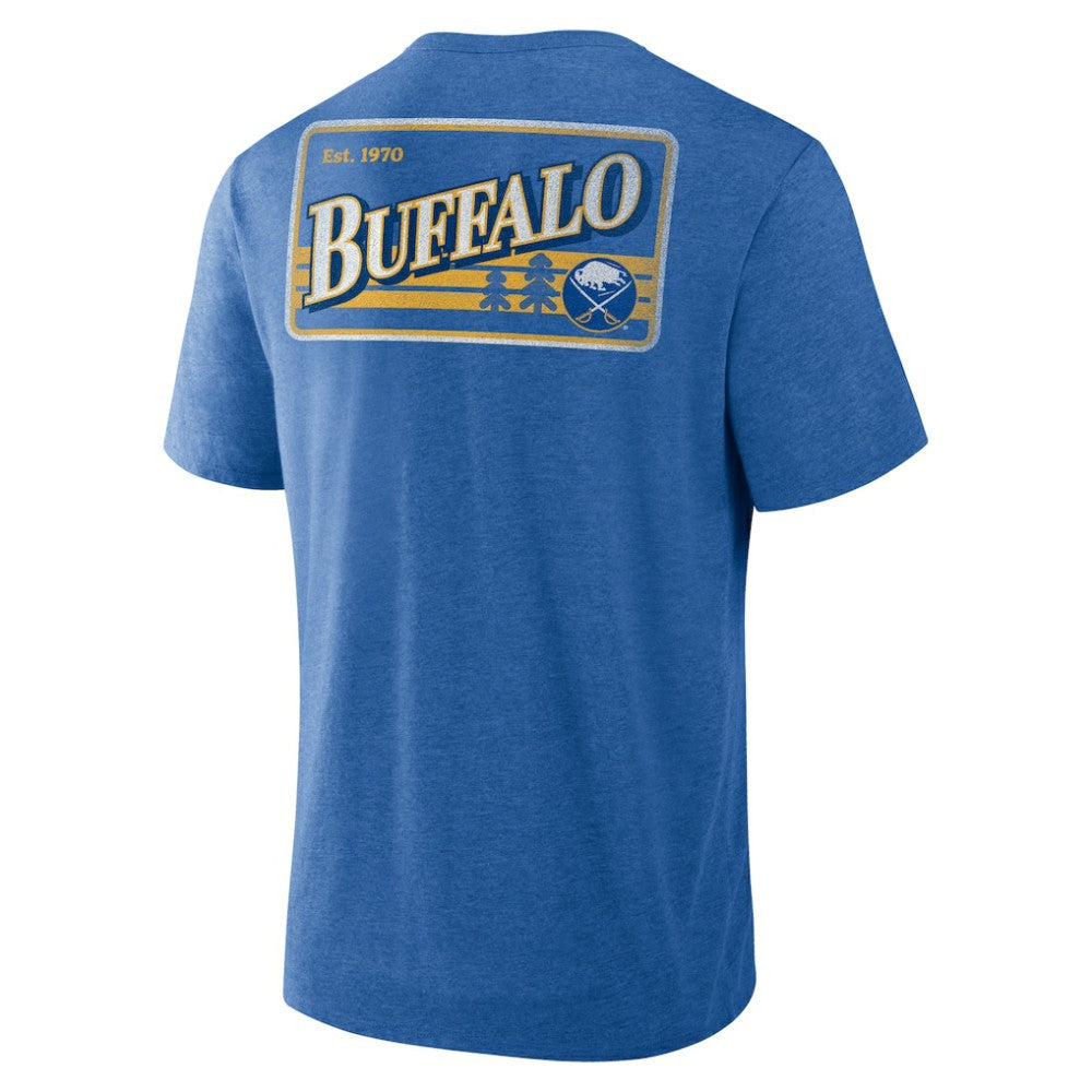NHL Buffalo Sabres Fanatics Fan Lanes Tri-Blend T-Shirt - Heather Royal