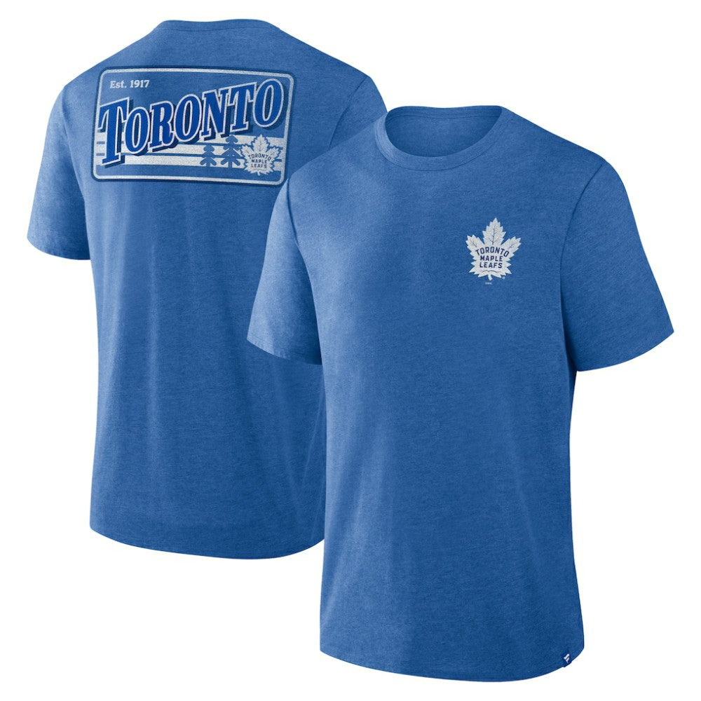 NHL Toronto Maple Leafs Fanatics Fan Lanes Tri-Blend T-Shirt - Heather Blue