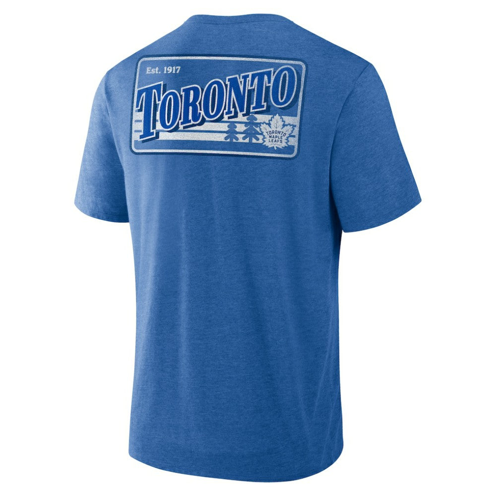 NHL Toronto Maple Leafs Fanatics Fan Lanes Tri-Blend T-Shirt - Heather Blue