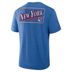 NHL New York Rangers Fanatics Fan Lanes Tri-Blend T-Shirt - Heather Blue