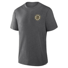 NHL Boston Bruins Fanatics Fan Lanes Tri-Blend T-Shirt - Heather Charcoal