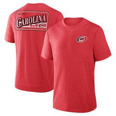 NHL Carolina Hurricanes Fanatics Fan Lanes Tri-Blend T-Shirt - Heather Red