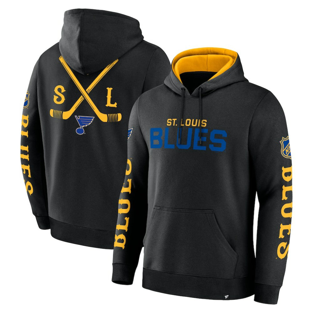 NHL St. Louis Blues Fanatics Big City Legacy Fleece Pullover Hoodie - Black