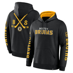 NHL Boston Bruins Fanatics Big City Legacy Fleece Pullover Hoodie - Black