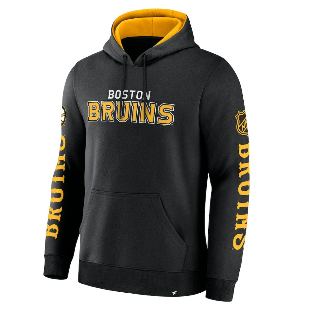 NHL Boston Bruins Fanatics Big City Legacy Fleece Pullover Hoodie - Black