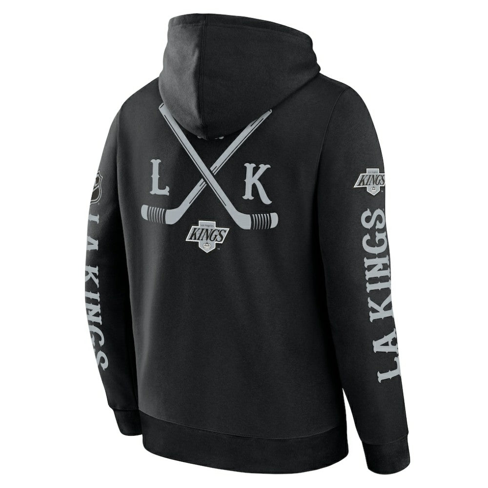 NHL Los Angeles Kings Fanatics Big City Legacy Fleece Pullover Hoodie - Black