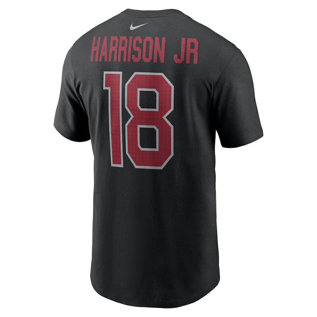 Marvin Harrison Jr. Arizona Cardinals Player Name & Number T-Shirt Black