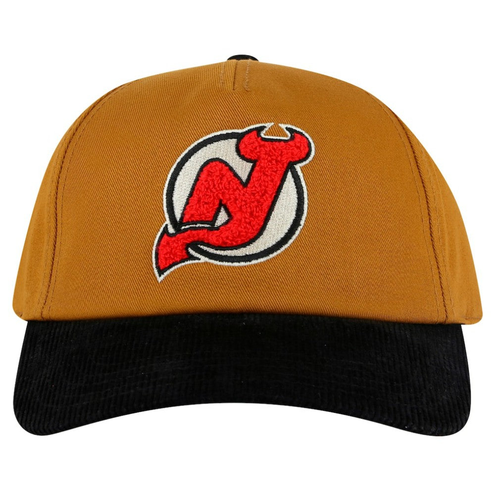NHL New Jersey Devils American Needle Burnett Adjustable Hat - Tan/Black