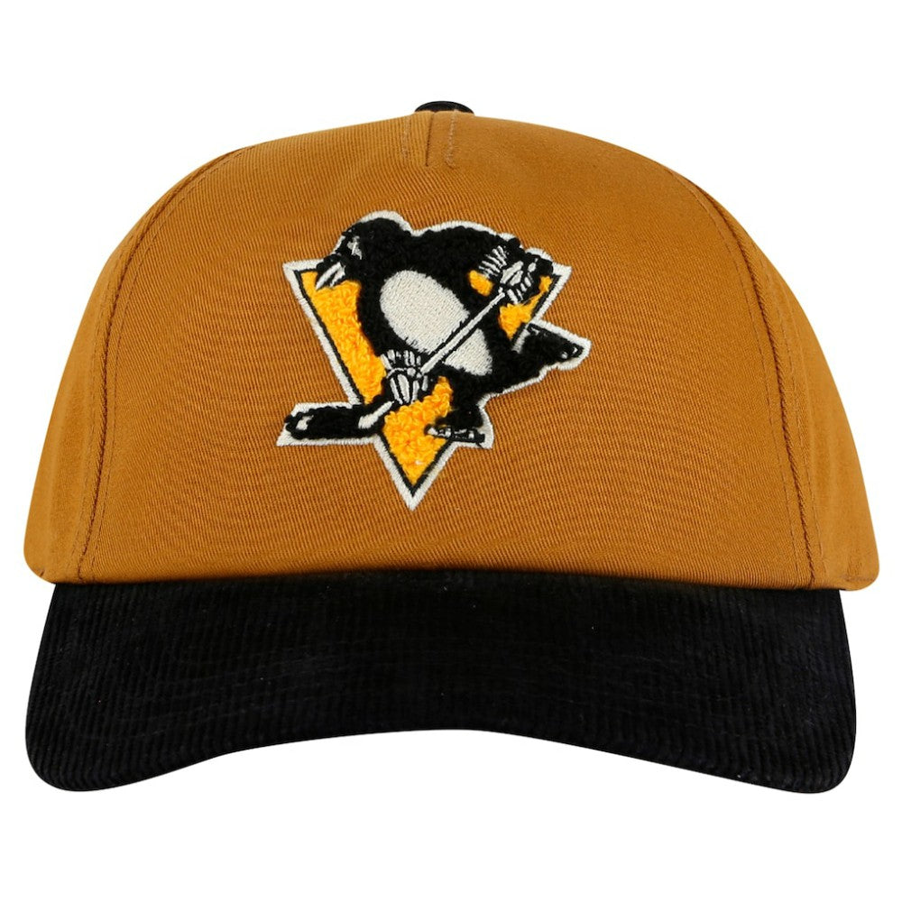 NHL Pittsburgh Penguins American Needle Burnett Adjustable Hat - Tan/Black
