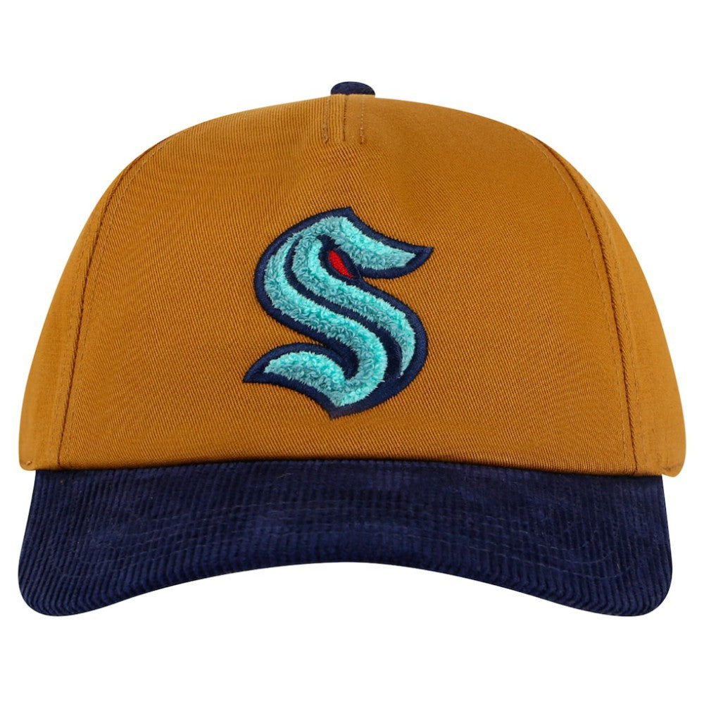 NHL Seattle Kraken American Needle Burnett Adjustable Hat - Tan/Deep Sea Blue