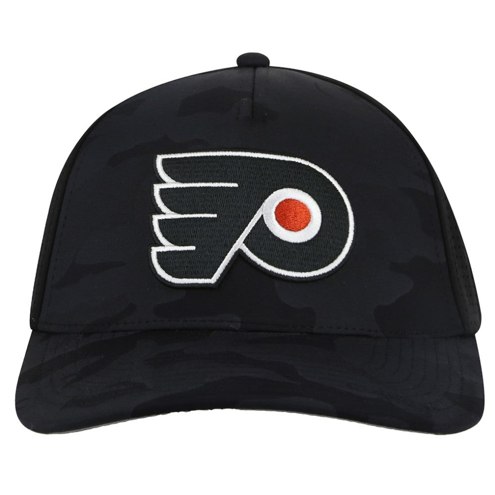 NHL Philadelphia Flyers American Needle Valin Camo Super Tech Vented Adjustable Hat - Black