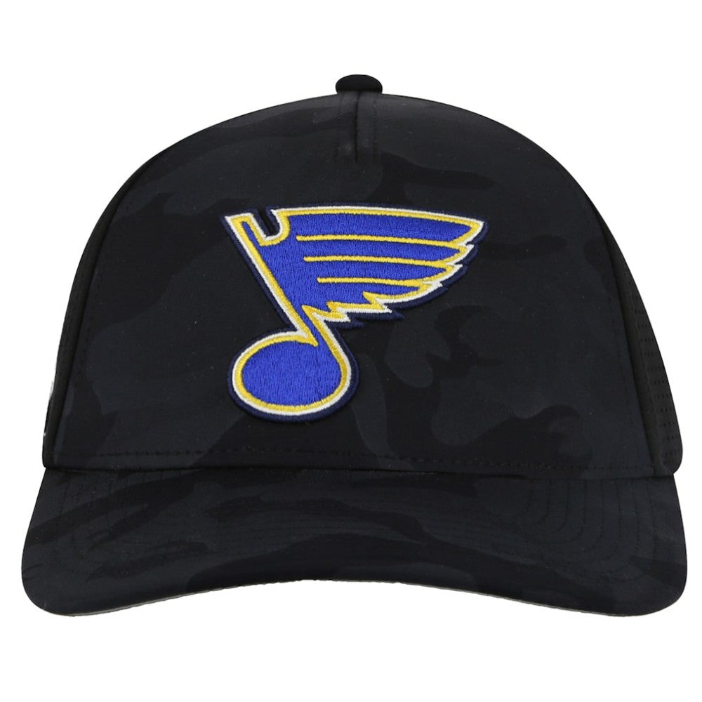 NHL St. Louis Blues American Needle Valin Camo Super Tech Vented Adjustable Hat - Black