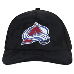 NHL Colorado Avalanche American Needle Valin Camo Super Tech Vented Adjustable Hat - Black