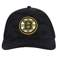 NHL Boston Bruins American Needle Valin Camo Super Tech Vented Adjustable Hat - Black