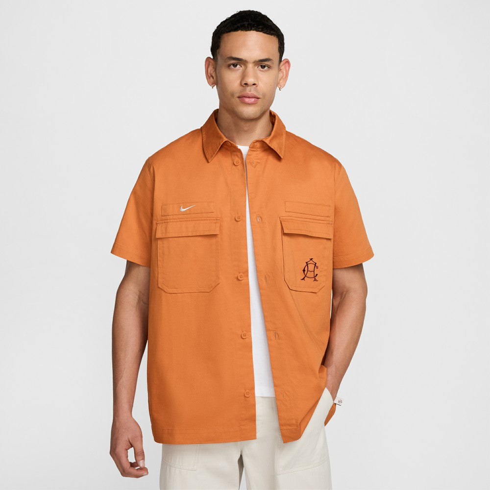 Club America CA x CA Woven Button-Down Shirt Burnt Orange sale