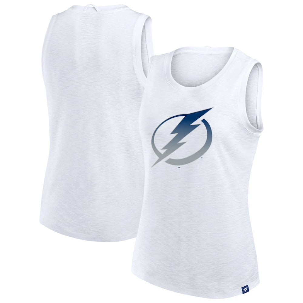 NHL Tampa Bay Lightning Fanatics Women's Slub Tank Top - White