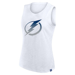 NHL Tampa Bay Lightning Fanatics Women's Slub Tank Top - White